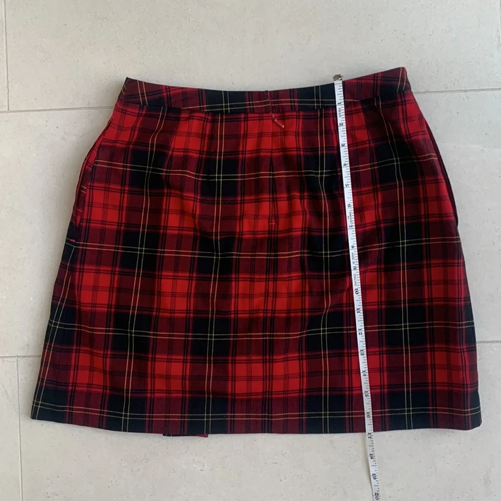 Red and Black Plaid golf skirt EP Pro Size 2 - Picture 6 of 7